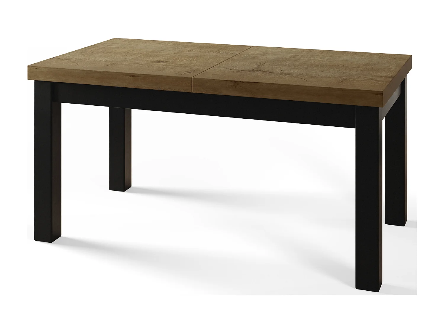 Table de salle à manger rectangulaire CLASSIC, table extensible, dimensions : 200-300X100X78 cm, couleur : LEFKAS, avec pieds en bois de couleur noire