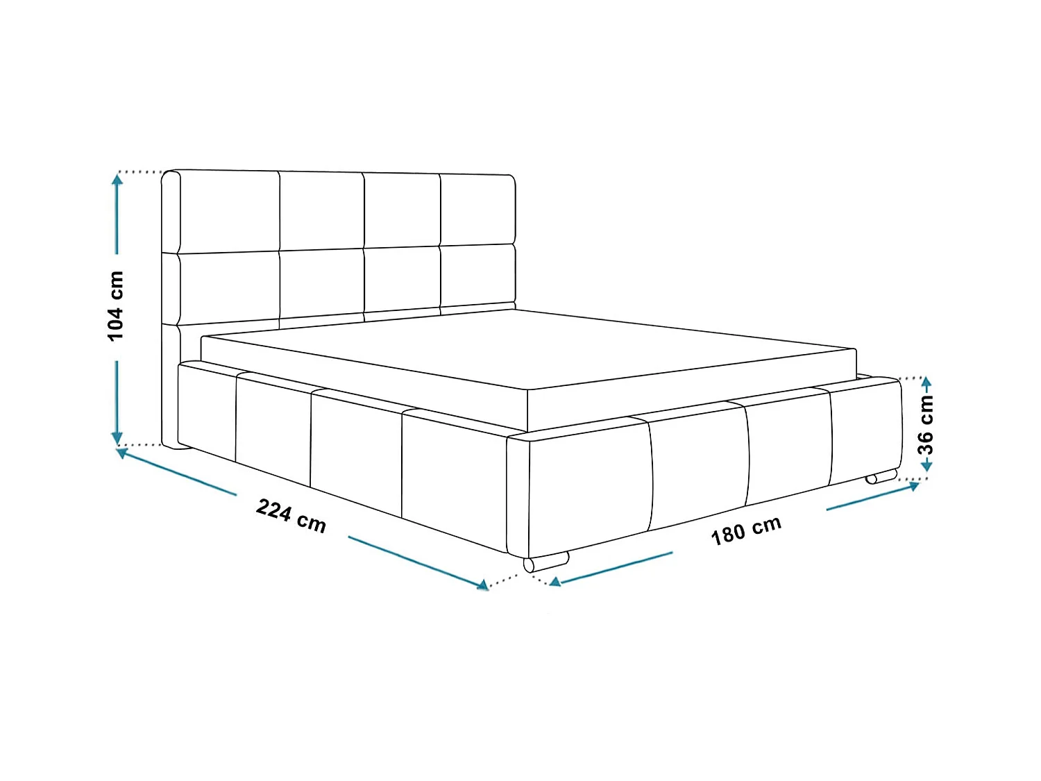 Lit rembourré Rom avec tête de lit, 160x200 cm, lit double avec coffre de rangement et sommier à lattes en bois, tissu velours, couleur : gris foncé