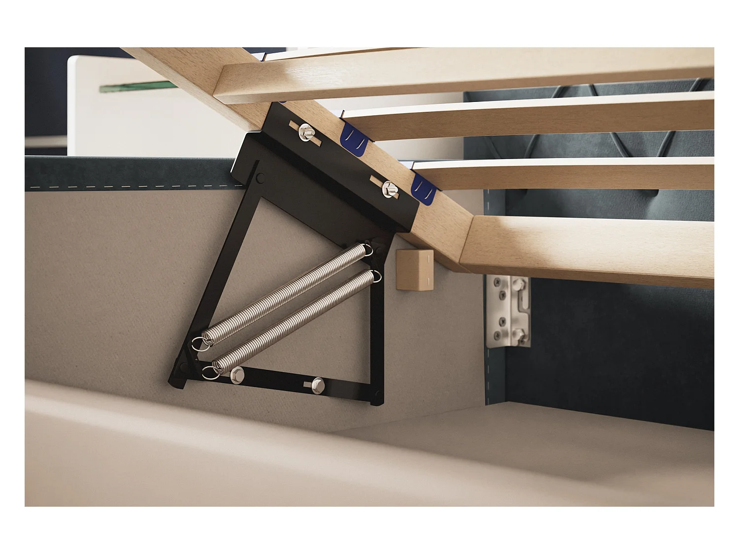 Lit rembourré Berlin avec tête de lit, 120x200 cm, lit double avec coffre de rangement et sommier à lattes en bois, tissu velours, couleur : rose