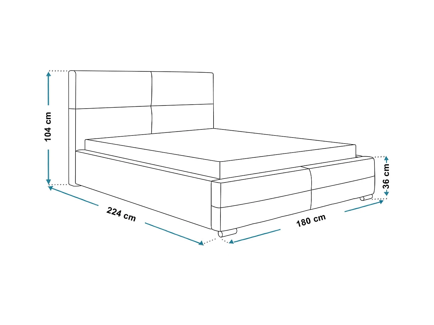 Lit rembourré Lisbonne avec tête de lit, 160x200 cm, lit double avec coffre de rangement et sommier à lattes en bois, tissu velours, couleur : vert