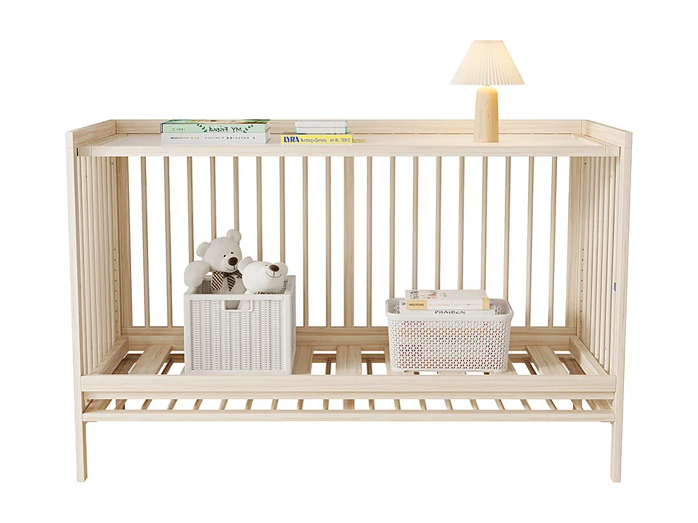 Lit bébé bois multifonction transformable lit chevalet bureau réglable hauteur sans matelas épicéa