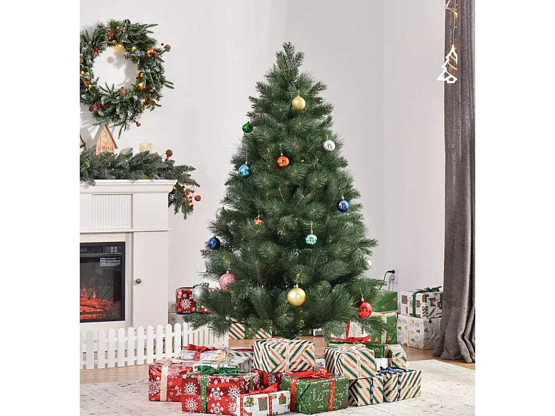 Weihnachtsbaum Ø90 x 180 cm, künstliche Tanne,Christbaum künstlicher Weihnachtsbaum Grün