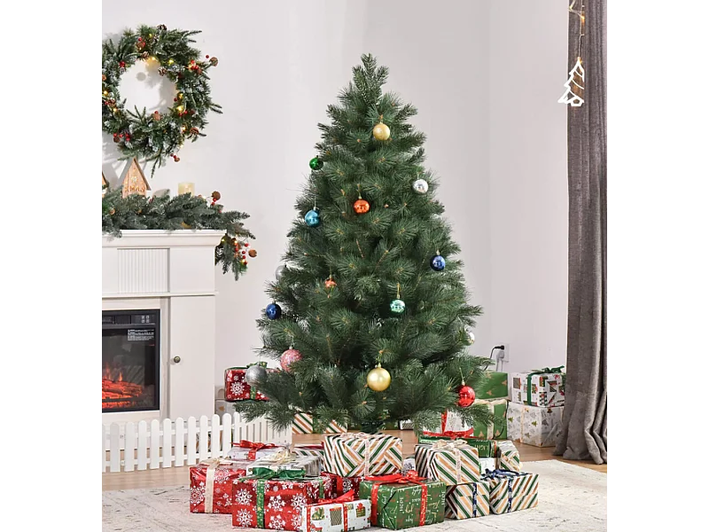 Weihnachtsbaum Ø90 x 180 cm, künstliche Tanne,Christbaum künstlicher Weihnachtsbaum Grün