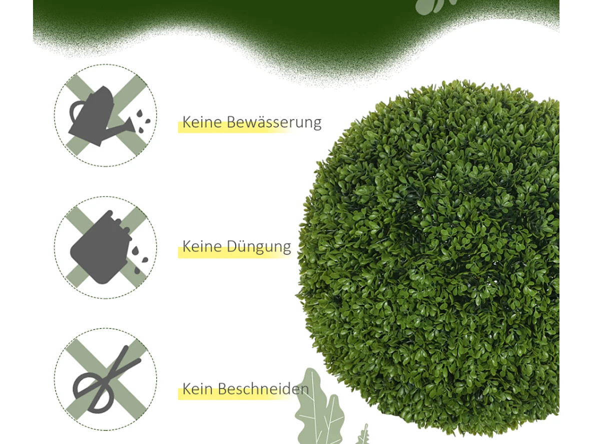 2er-Set Künstliche Pflanzen, Zimmerpflanze, Deko-Pflanze, für Indoor, Outdoor, Grün