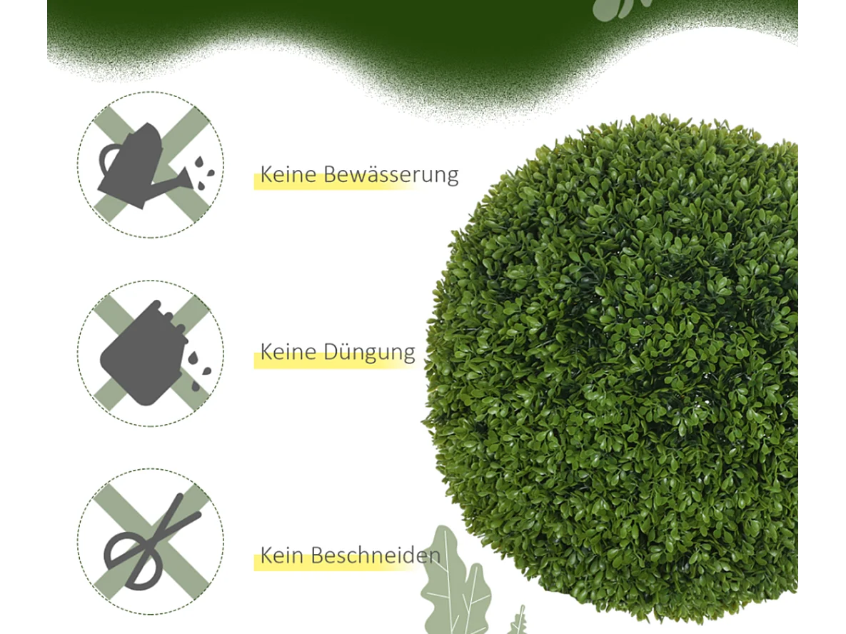 2er-Set Künstliche Pflanzen, Zimmerpflanze, Deko-Pflanze, für Indoor, Outdoor, Grün