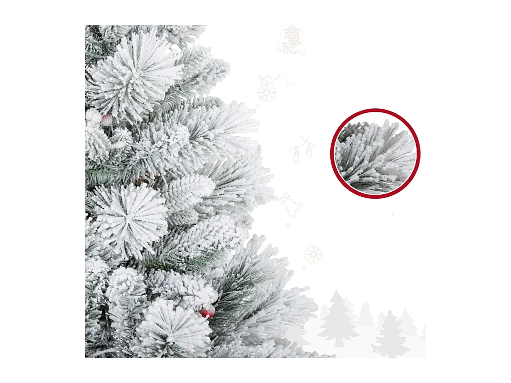 2er-Set Weihnachtsbaum mit LED-Beleuchtung,Weihnachtsbaum 107 cm, Tannenzapfen Christbaum künstlicher Weihnachtsbaum