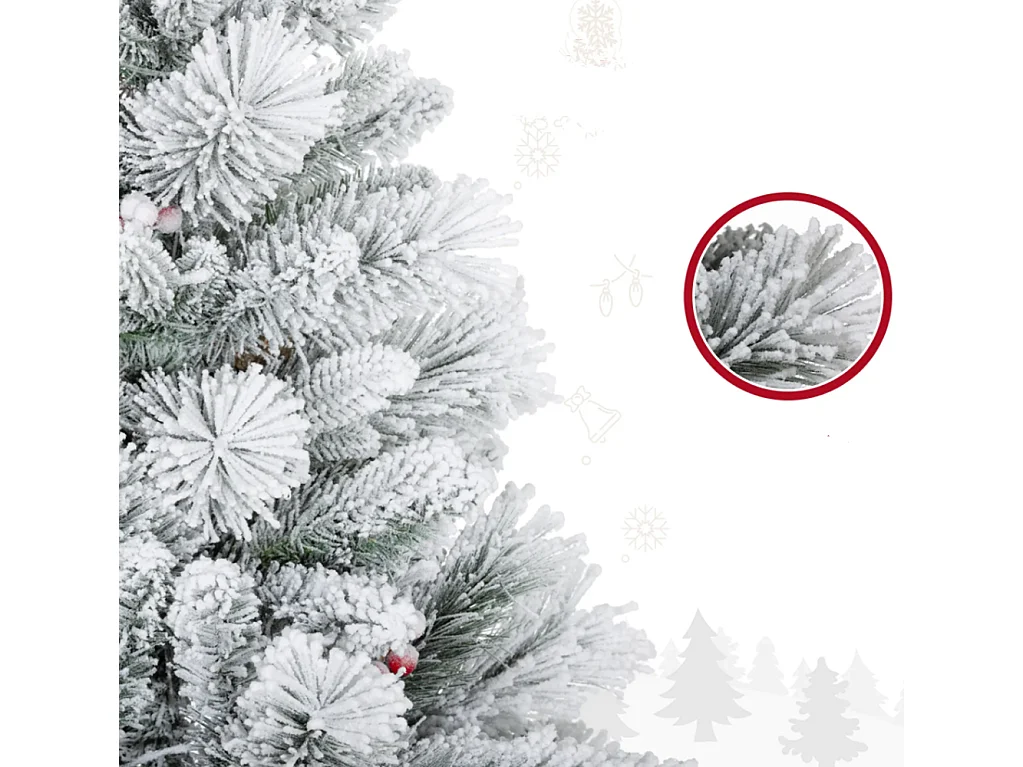 2er-Set Weihnachtsbaum mit LED-Beleuchtung,Weihnachtsbaum 107 cm, Tannenzapfen Christbaum künstlicher Weihnachtsbaum