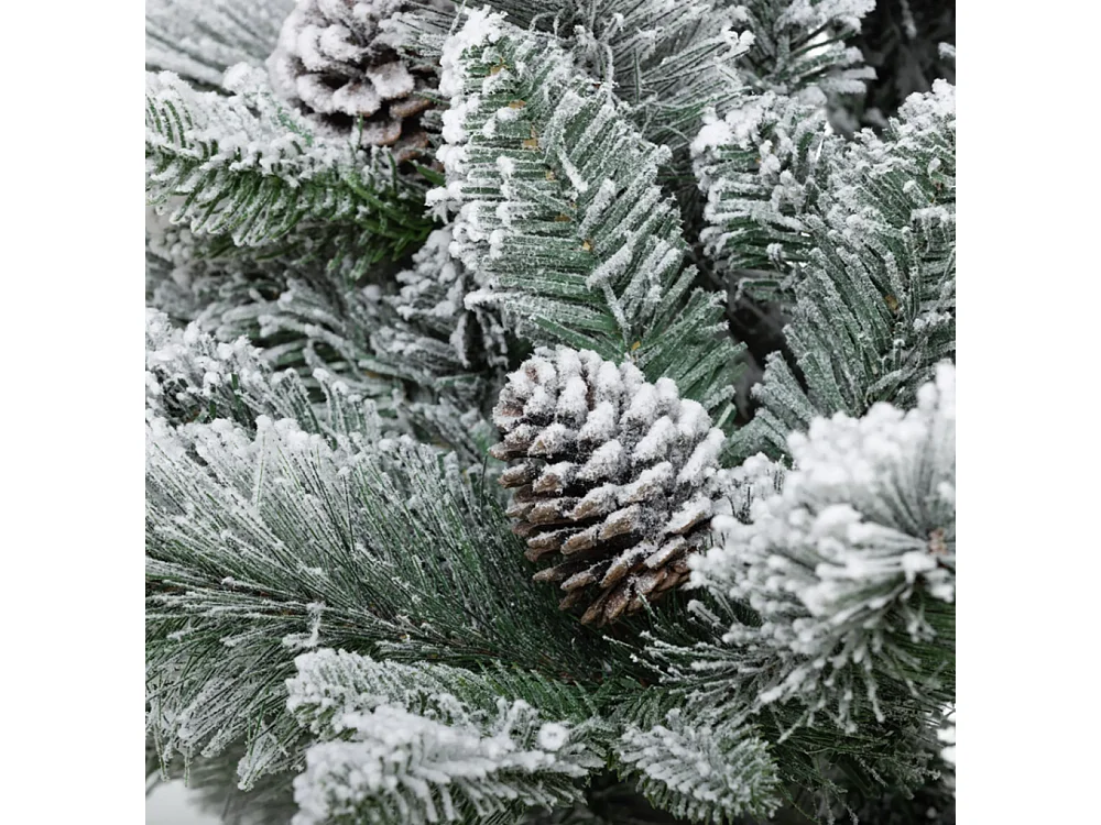 2er-Set Weihnachtsbaum mit LED-Beleuchtung,Weihnachtsbaum 107 cm, Tannenzapfen Christbaum künstlicher Weihnachtsbaum