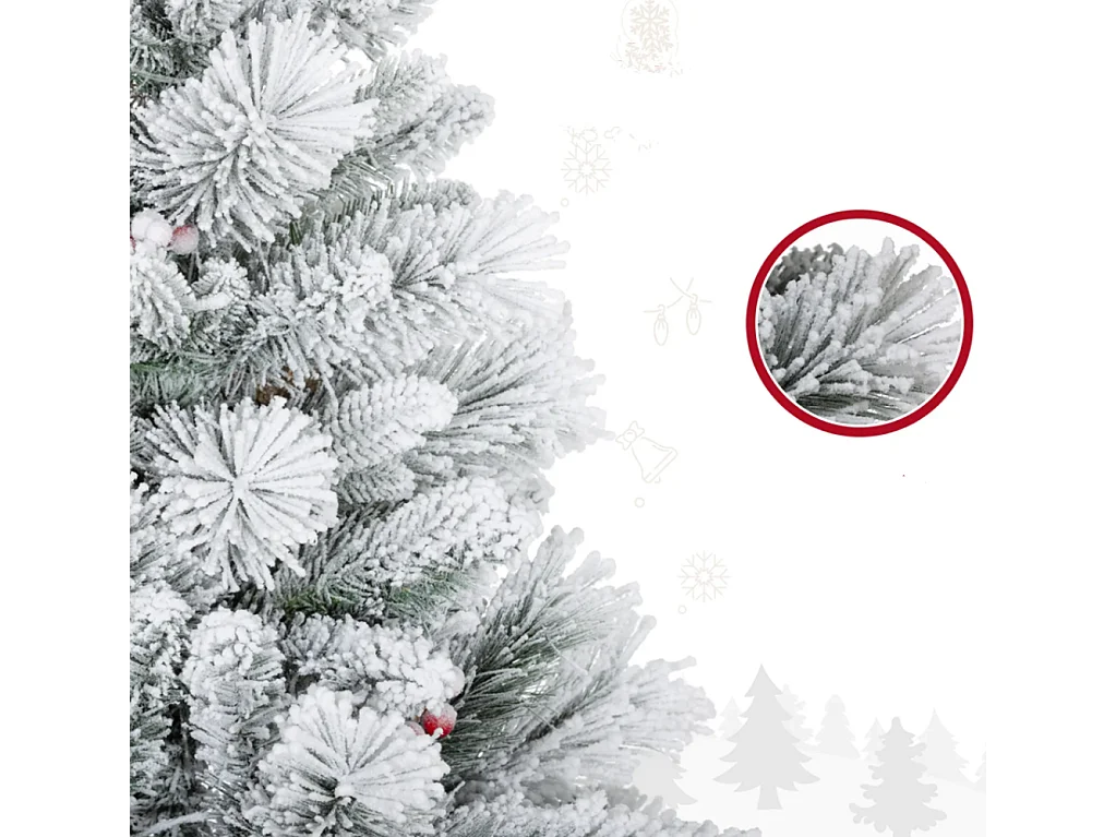 2er-Set Weihnachtsbaum mit LED-Beleuchtung,Weihnachtsbaum 107 cm, Tannenzapfen Christbaum künstlicher Weihnachtsbaum