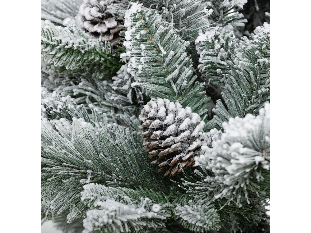 2er-Set Weihnachtsbaum mit LED-Beleuchtung,Weihnachtsbaum 107 cm, Tannenzapfen Christbaum künstlicher Weihnachtsbaum
