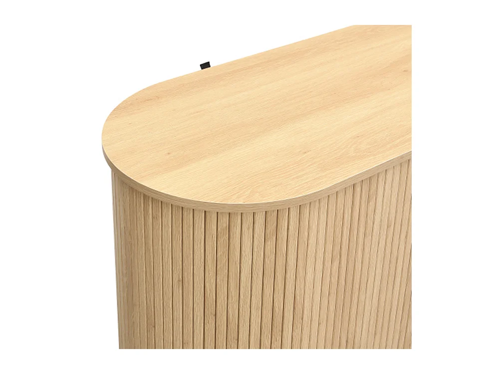 Sideboard mit Rolljalousie-Türen, Kommode Vielseitiger Aufbewahrungsschrank für Wohnzimmer