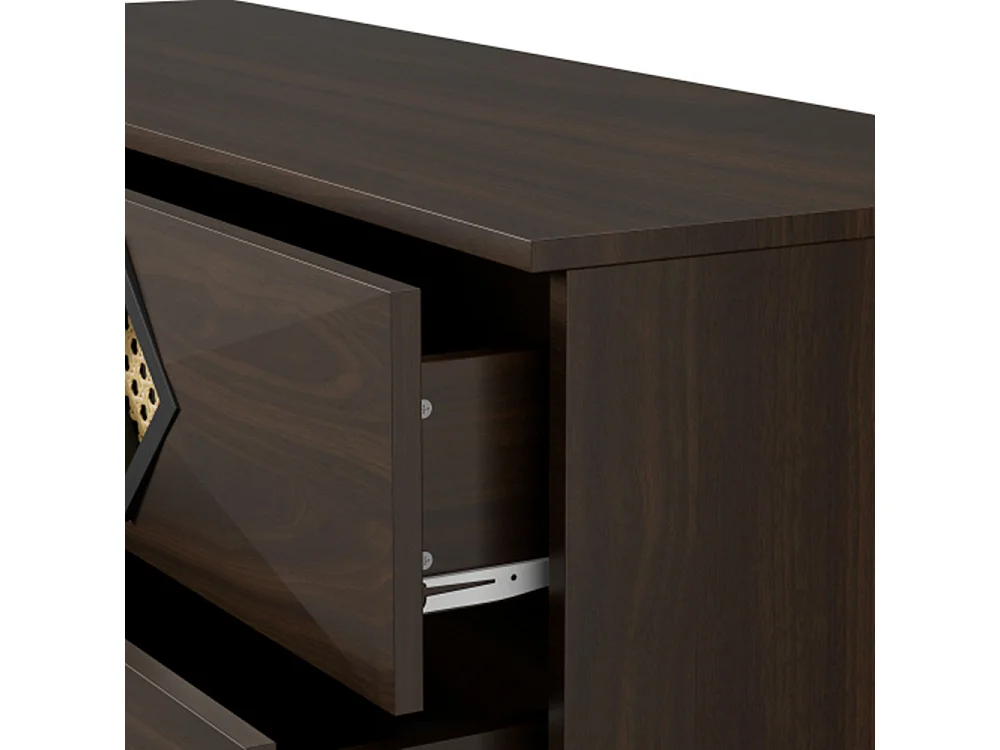 Sideboard mit 6-Schubladen,Kommode für Schlafzimmer & Wohnzimmerunterschrank Praktischer Stauraum & Stabilität