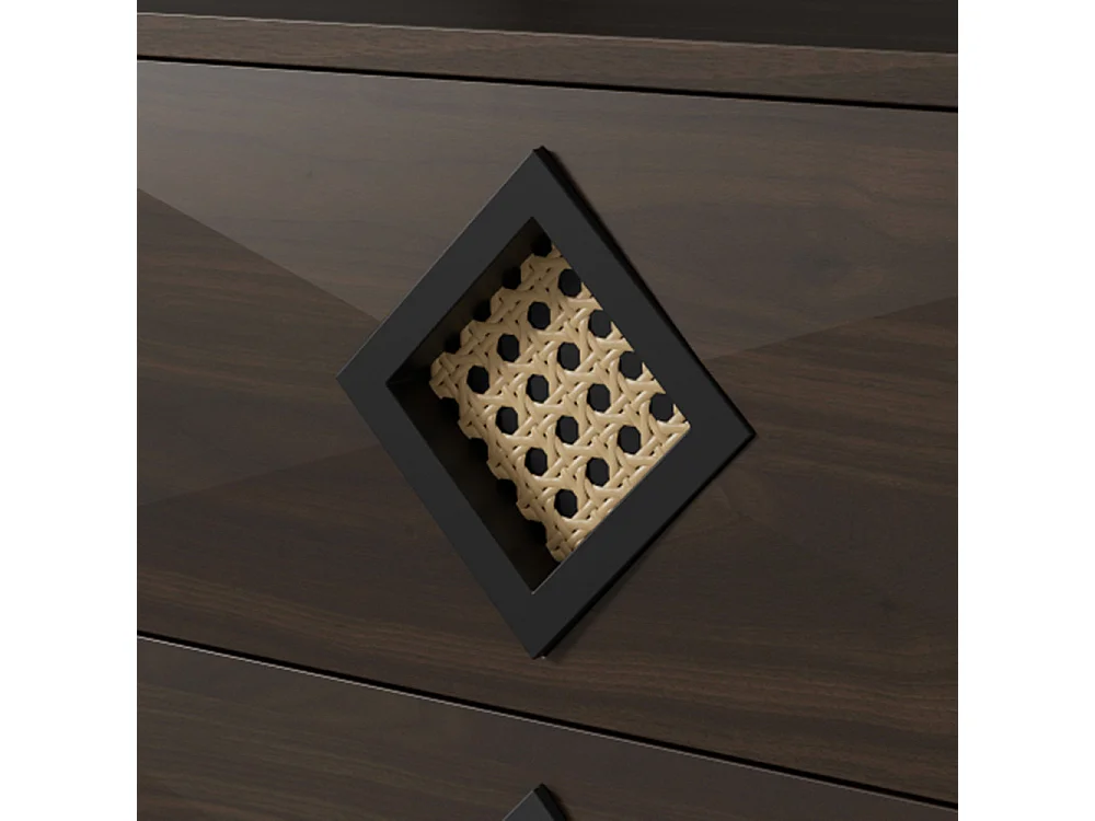 Sideboard mit 6-Schubladen,Kommode für Schlafzimmer & Wohnzimmerunterschrank Praktischer Stauraum & Stabilität