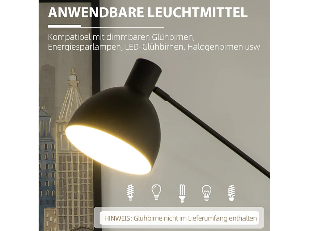 Stehleuchte Wohnzimmer, höhenverstellbar, Bodenschalter; 30 m x 30 cm x 131 cm Schlafzimmer