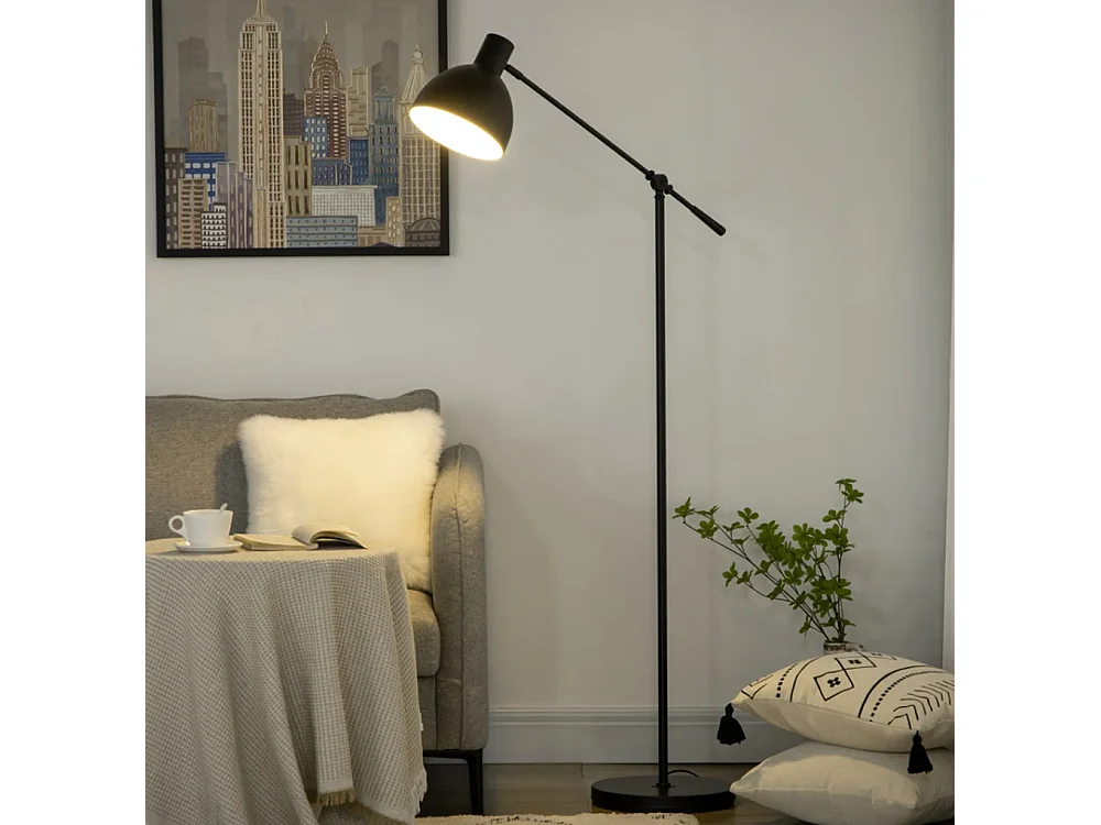 Stehleuchte Wohnzimmer, höhenverstellbar, Bodenschalter; 30 m x 30 cm x 131 cm Schlafzimmer