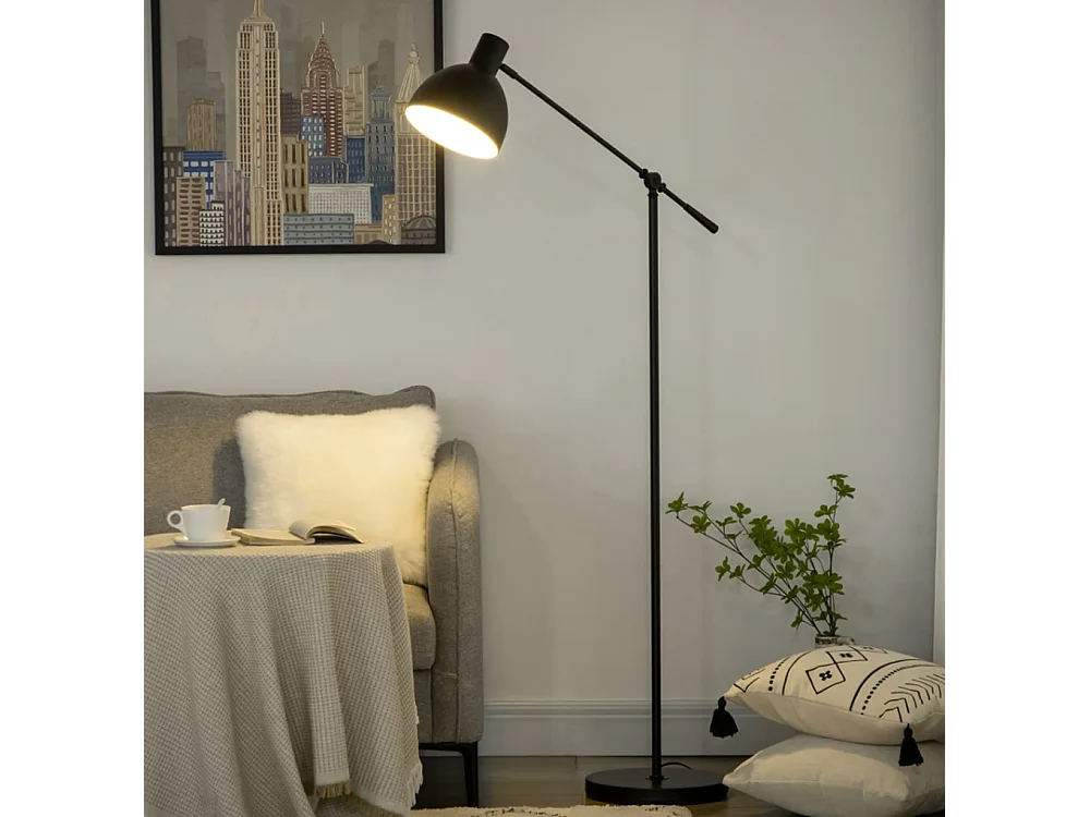 Stehleuchte Wohnzimmer, höhenverstellbar, Bodenschalter; 30 m x 30 cm x 131 cm Schlafzimmer