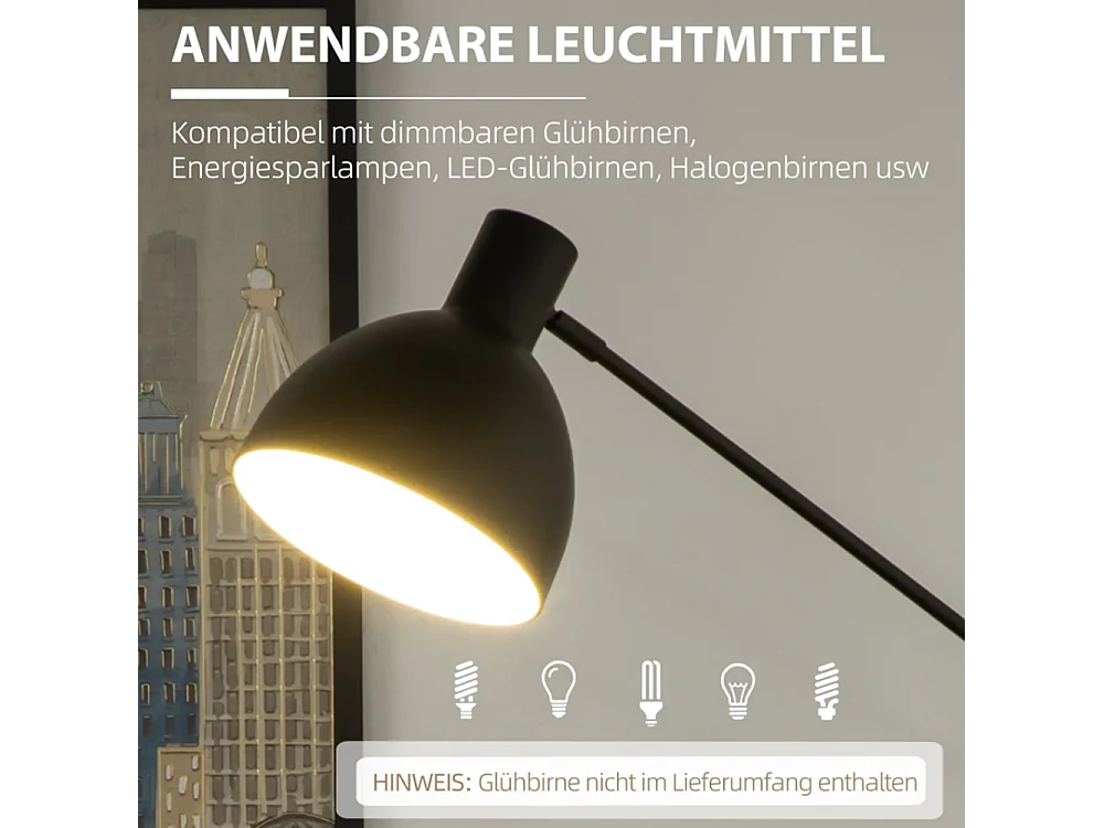 Stehleuchte Wohnzimmer, höhenverstellbar, Bodenschalter; 30 m x 30 cm x 131 cm Schlafzimmer