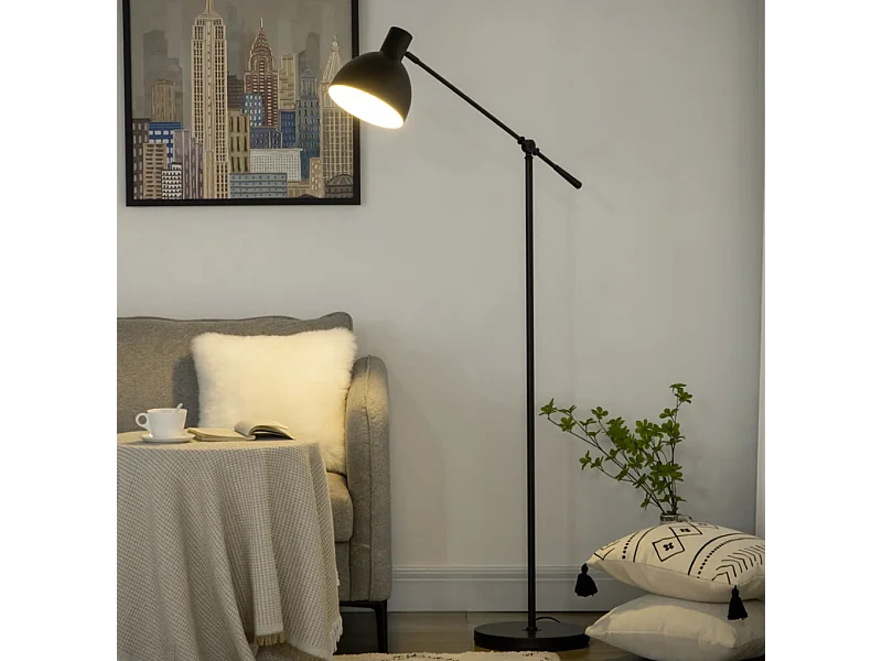 Stehleuchte Wohnzimmer, höhenverstellbar, Bodenschalter; 30 m x 30 cm x 131 cm Schlafzimmer