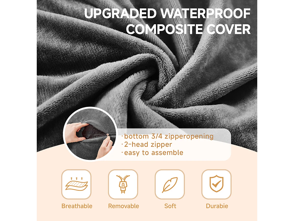 Sitzsack Weicher und Bequemer Sitzsackstuhl Sofa Lesestuhl für Schlafzimmer, Balkone und andere Orte 4FT Dunkgrau