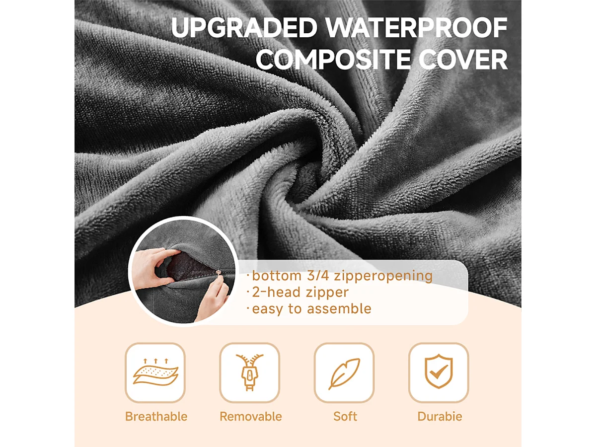 Sitzsack Weicher und Bequemer Sitzsackstuhl Sofa Lesestuhl für Schlafzimmer, Balkone und andere Orte 3FT DunkGrau