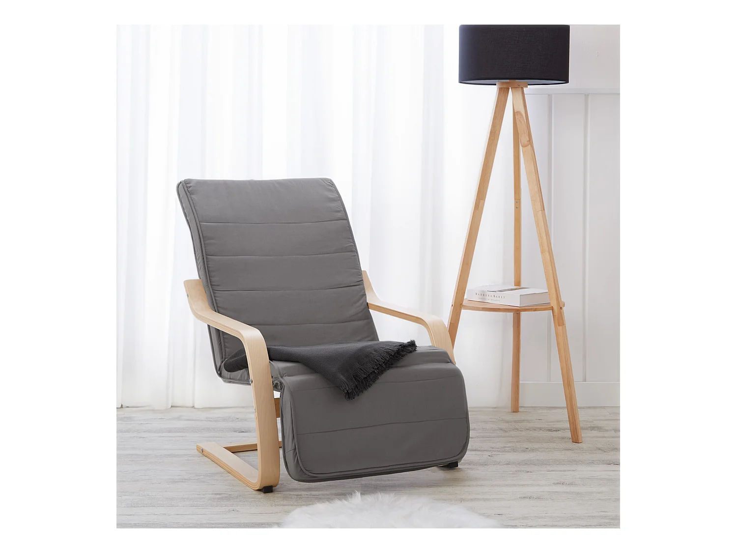 Relaxfauteuil 66.5x94x62.5 cm grijs Eames