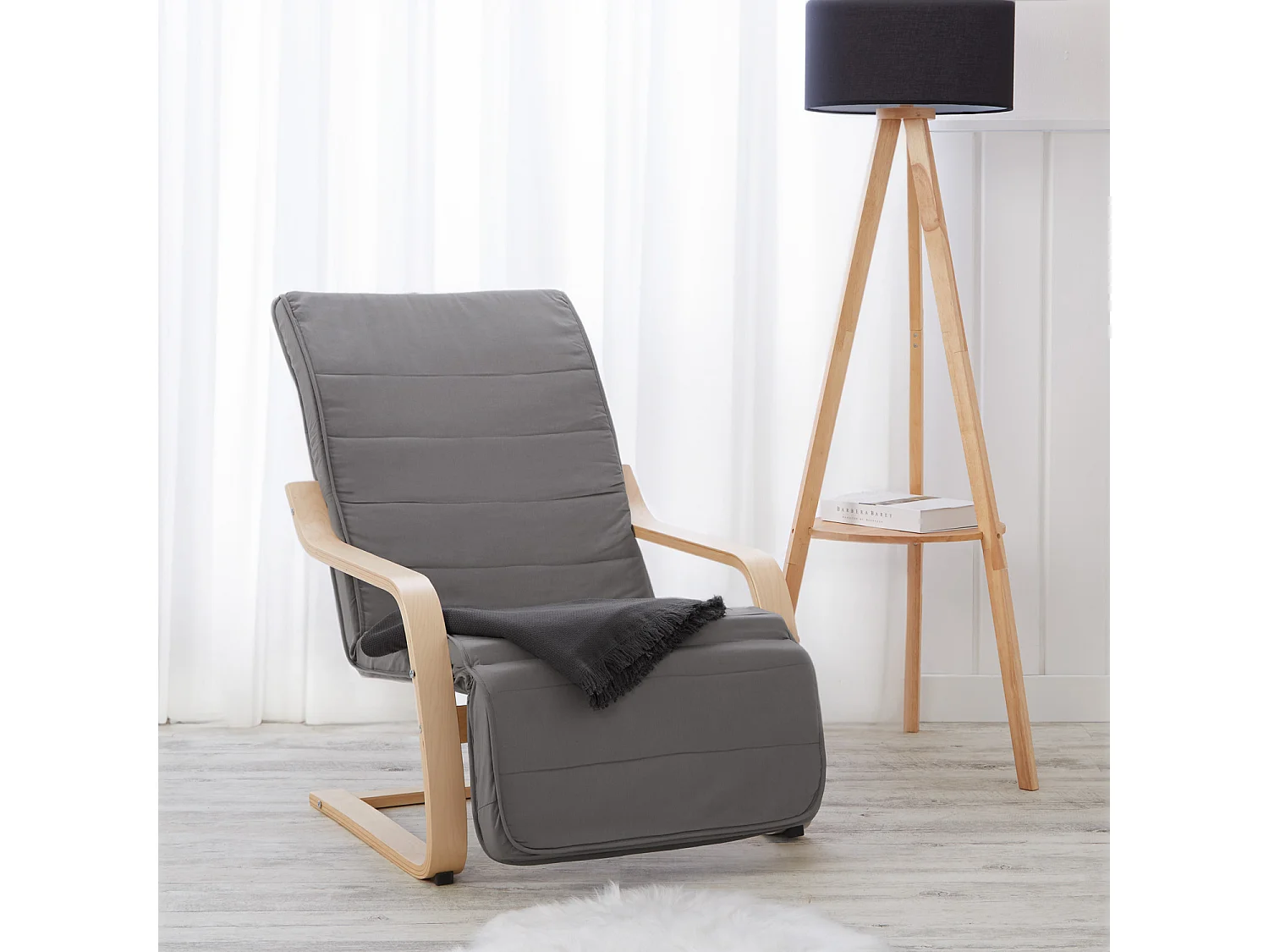Relaxsessel 66,5x94x62,5 cm grau Eames