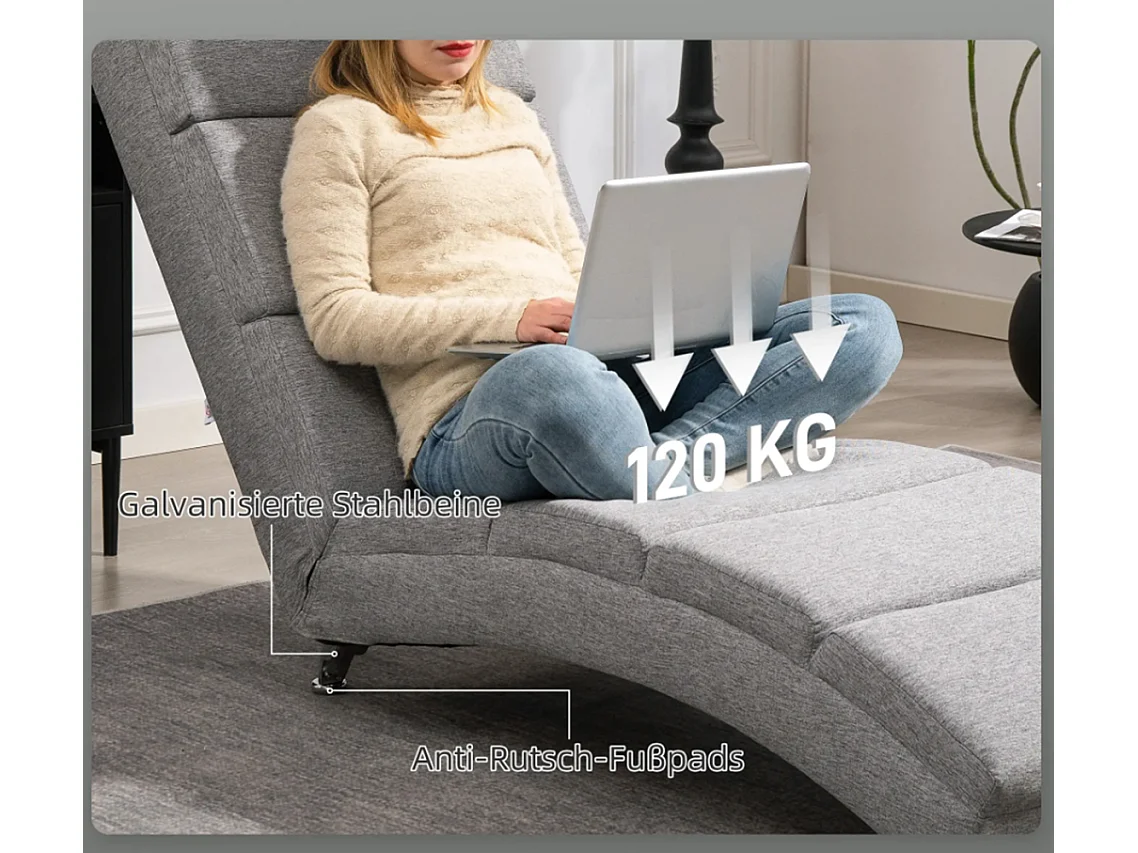 Polstersessel mit Rückenlehne, Relaxsessel mit Stahlbeinen, Einzelsessel für Wohnzimmer