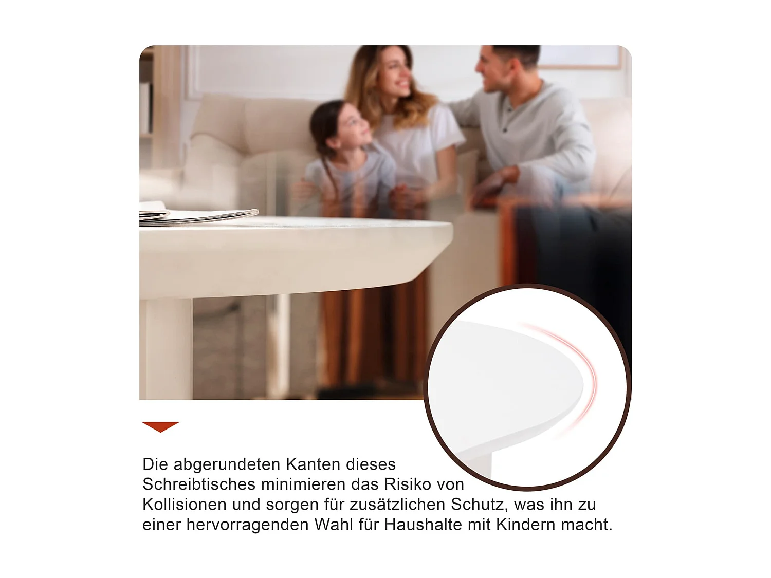 Stabiler und langlebiger unregelmäßiger Couchtisch-hochwertiges MDF,lackierte Oberfläche,zarte Haptik,elegant geschwungene Tischplatte