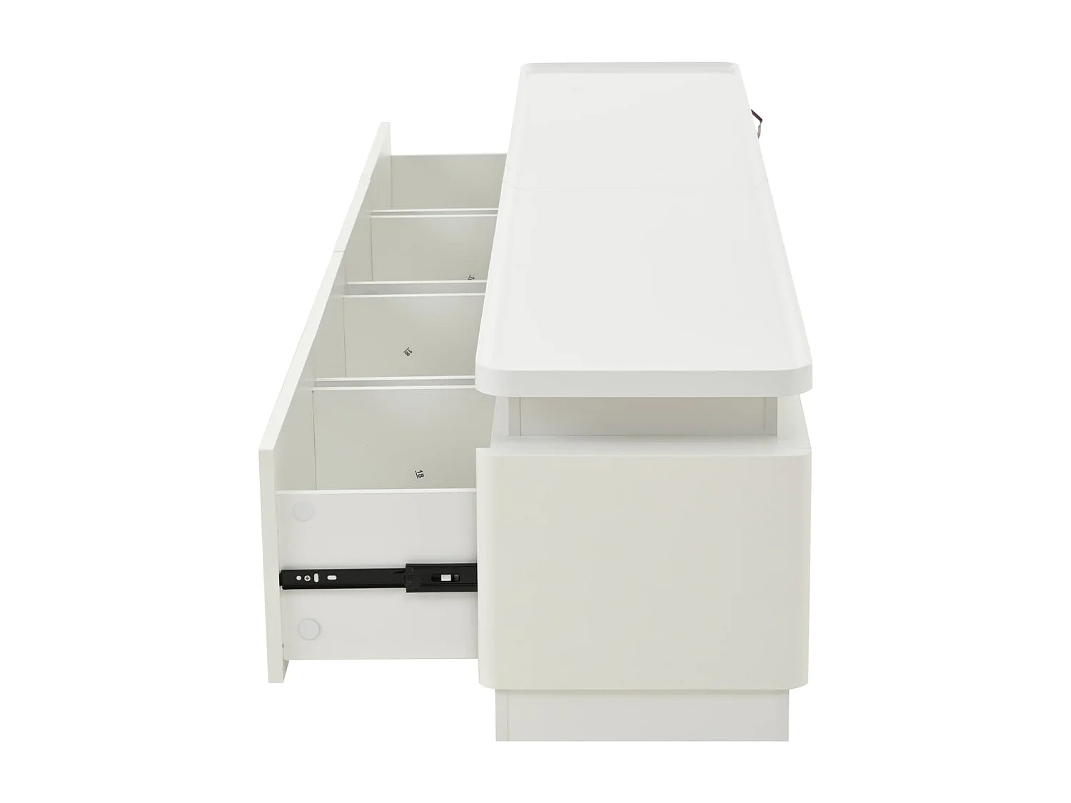 TV schrank mit 4 schubladen,TV stand und Fernsehschrank Mit LED,Hochglanz Lowboard und Fernsehtisch,TV-Board und TV-Kommode Geeignet für Fernseher