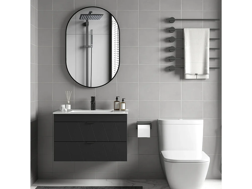 Waschtisch, Waschbeckenunterschrank Hängender Unterschrank mit Close-Schubladen