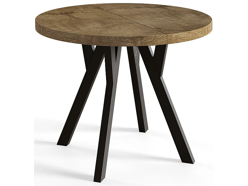 Table a Manger Extensible - Table Ronde Extensible - Table de Salle à Manger Moderne - Plateau Stratifié 36 mm - Pieds Solides - 110/210 cm - Lefaks