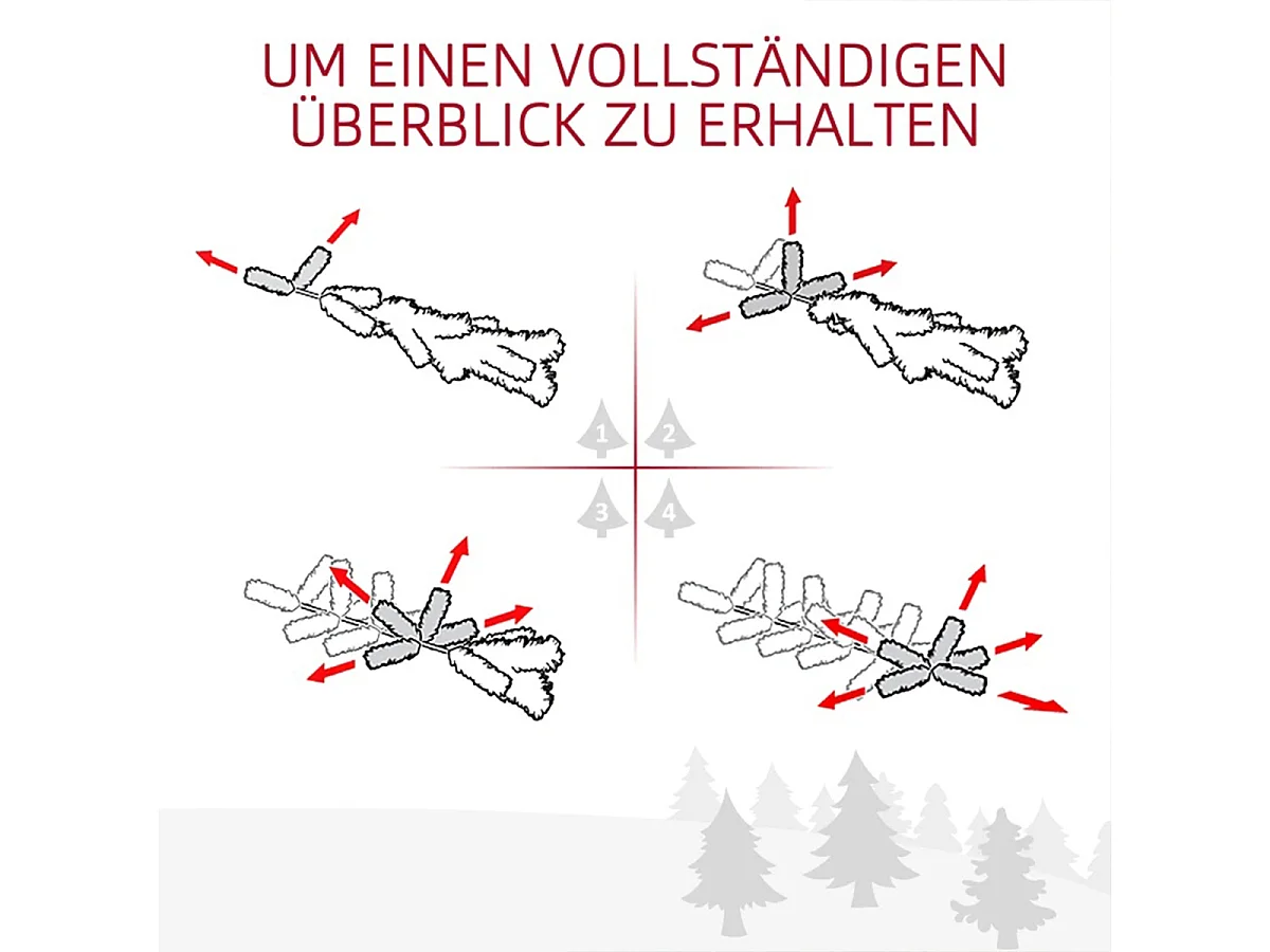 Weihnachtskranz mit LED-Beleuchtung und Roten Beeren Kunstkranz Türkranz Weihnachten Ø60 x 10 cm Grün