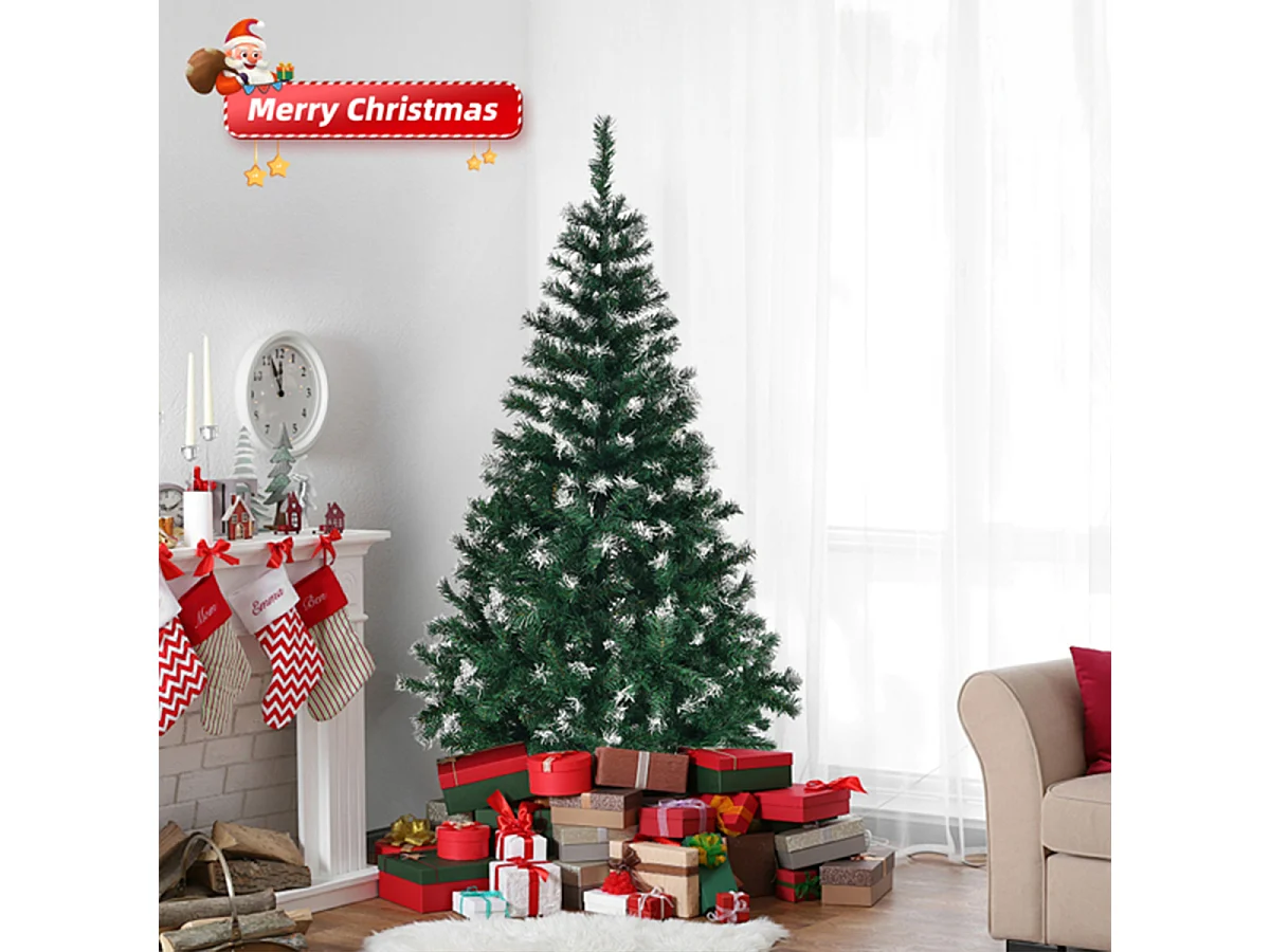 Weihnachtsbaum mit 480 Zweigen und stabilem Metallständer Künstlichen Weihnachten Tannenbaum 5 FT Grün