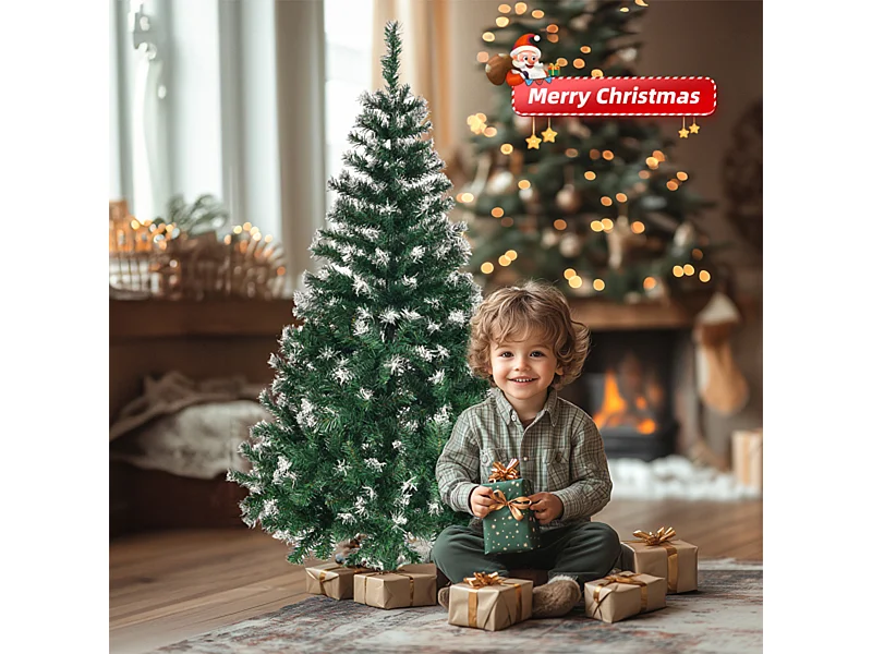 Weihnachtsbaum mit 480 Zweigen und stabilem Metallständer Künstlichen Weihnachten Tannenbaum 5 FT Grün