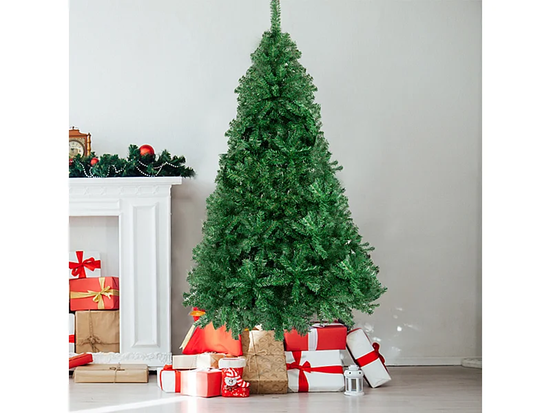 Weihnachtsbaum mit 650 Zweigspitzen und stabilem Metallständer Künstlichen Weihnachten Tannenbaum 6 FT Grün