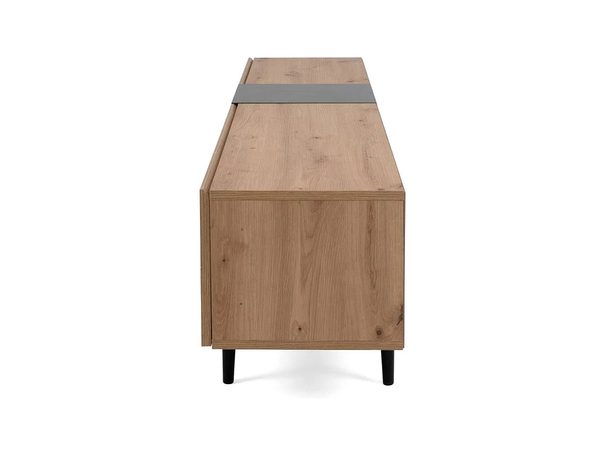 meuble TV 195x48x37 cm naturel noir