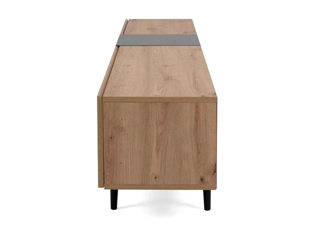 tv-meubel 195x48x37 cm natuurlijk zwart