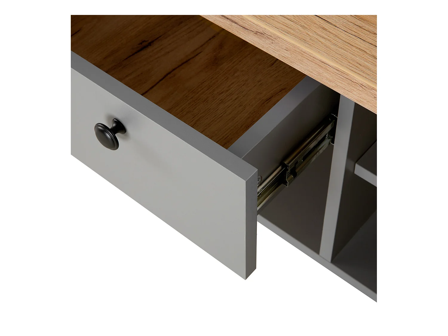 szafka RTV 146,5x46,5x38 cm szara