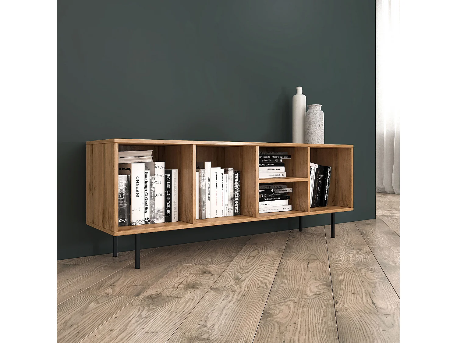 Mobile TV 140x52x35,5 cm legno naturale quercia