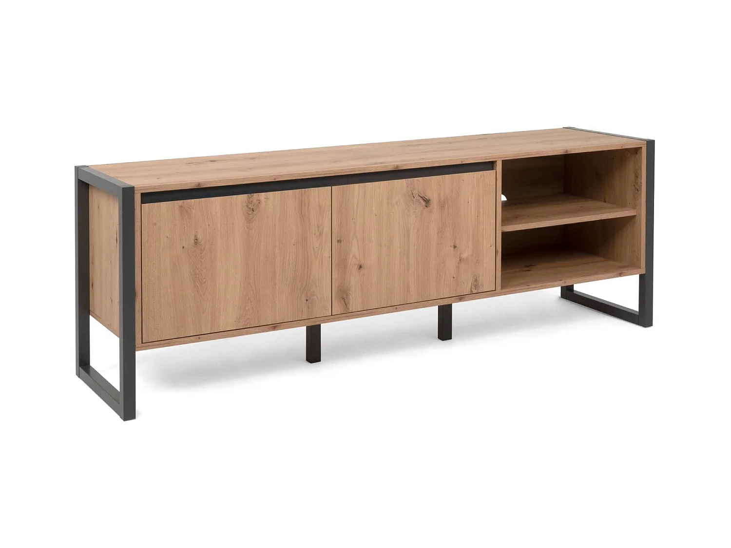 Mueble para TV 160x55x40 cm natural antracita