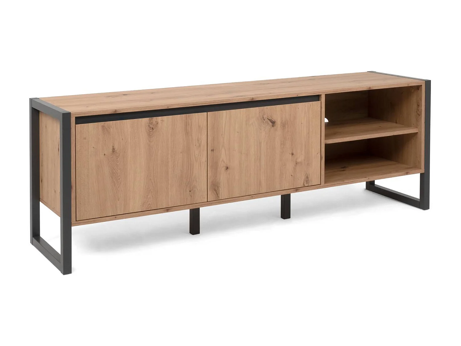 Szafka RTV 160x55x40 cm naturalny antracyt