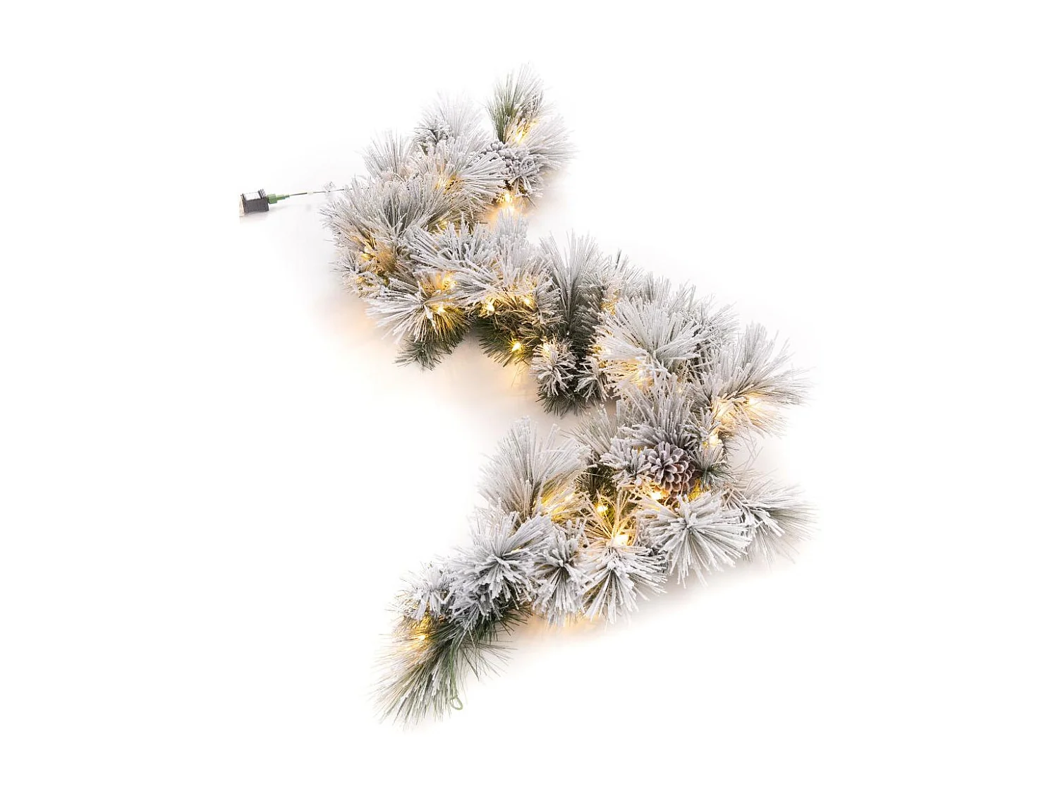 Guirlande epicea led neige 180 cm