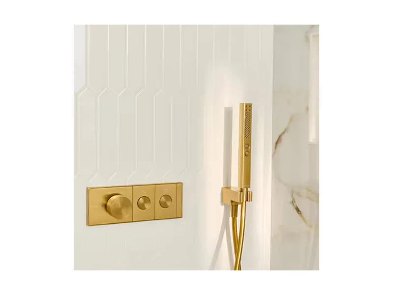 Pommeau de douche JACOB DELAFON Shift+ carré 2 jets laiton brossé