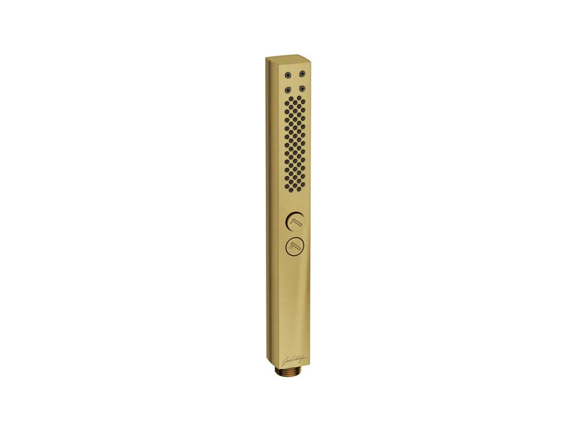 Pommeau de douche JACOB DELAFON Shift+ carré 2 jets laiton brossé