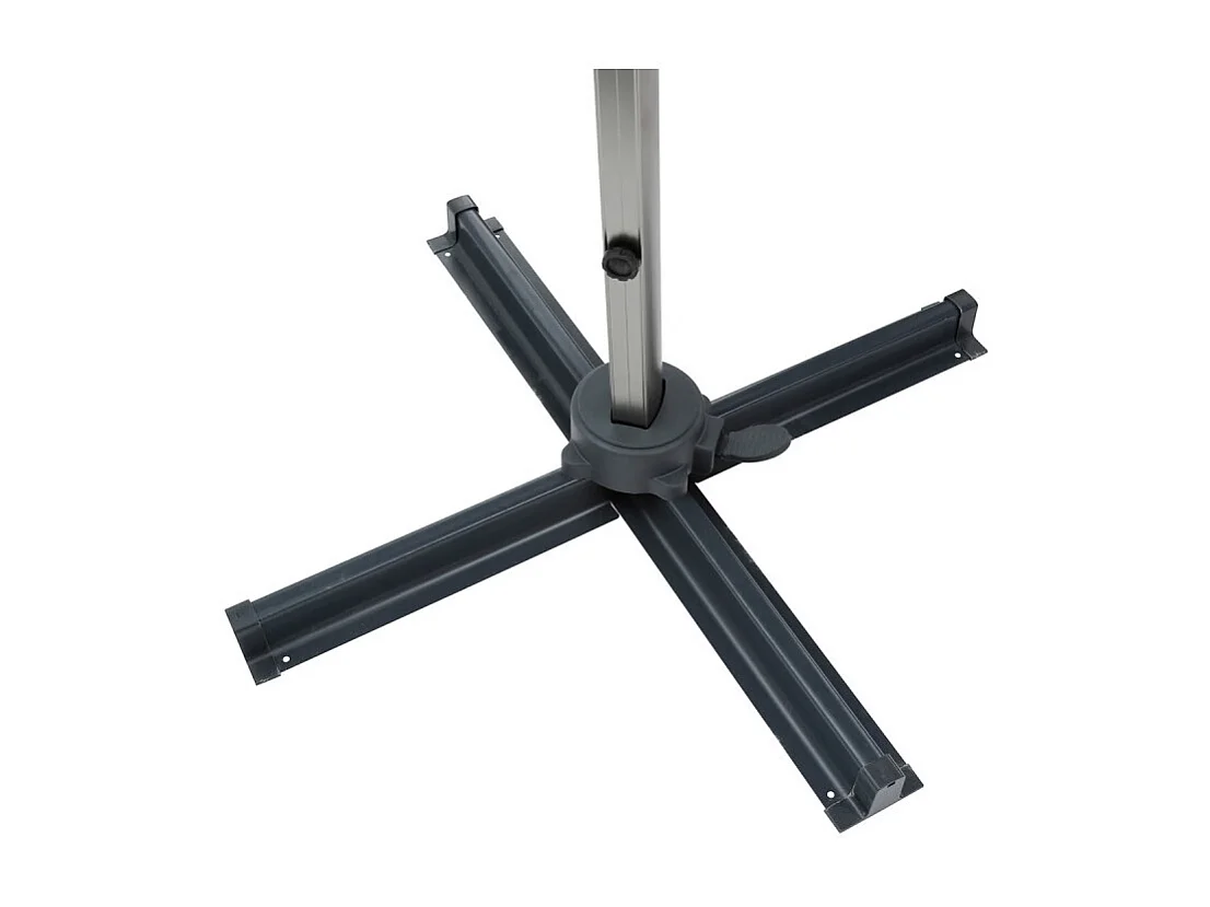 Parasol déporté rectangulaire Equador gris anodisé et taupe Hespéride