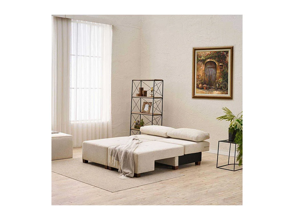 Canapé 3 places convertible en chenille Perenna