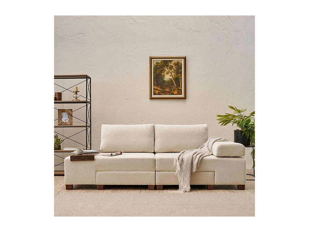 Canapé 3 places convertible en chenille Perenna