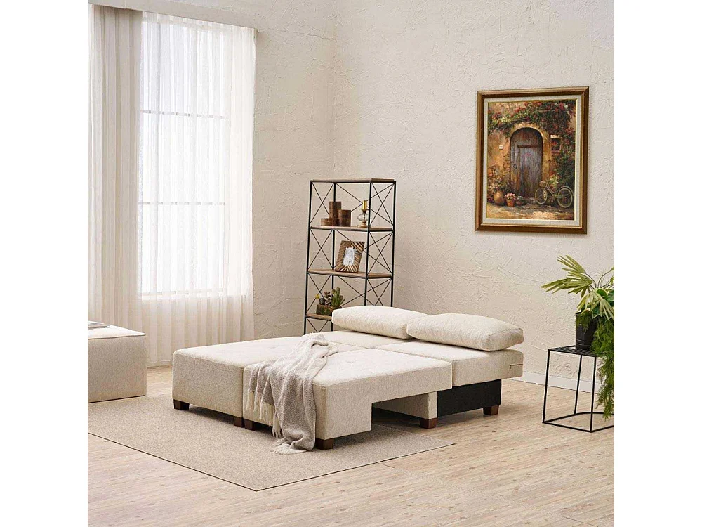 Canapé 3 places convertible en chenille Perenna