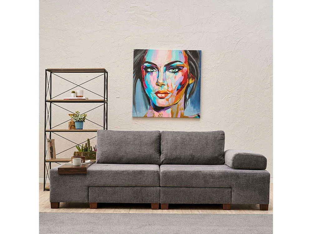 Canapé 3 places convertible en chenille Perenna