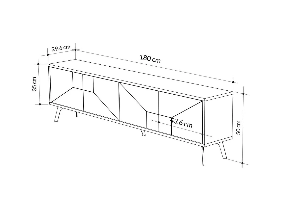 Meuble TV en aggloméré Dune